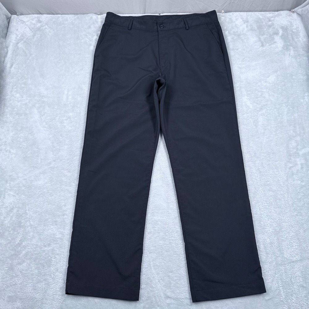 Under Armour Golf Pants Men 36x32 Black Performance Stretch Straight Trousers